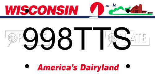 998TTS Wisconsin License Plate