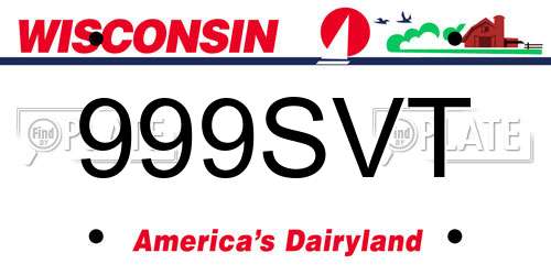 999SVT Wisconsin License Plate