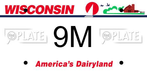 9M Wisconsin License Plate
