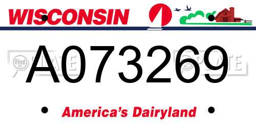 A073269 Wisconsin License Plate