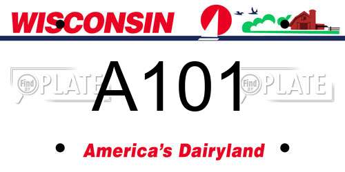 A101 Wisconsin License Plate