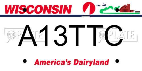 A13TTC Wisconsin License Plate
