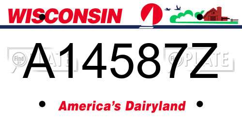 A14587Z Wisconsin License Plate