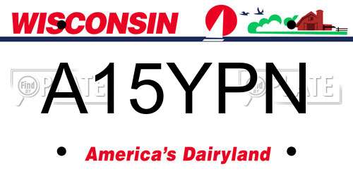 A15YPN Wisconsin License Plate