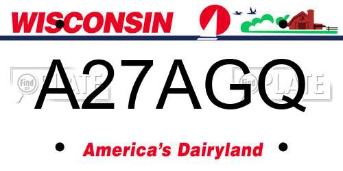 A27AGQ Wisconsin License Plate