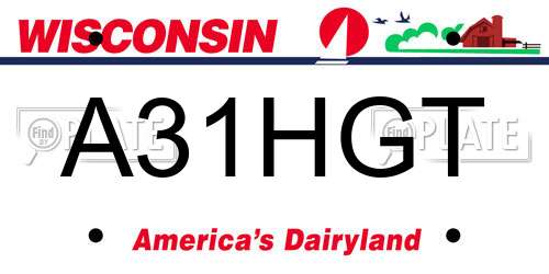 A31HGT Wisconsin License Plate