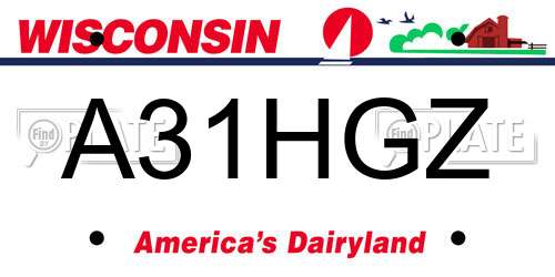 A31HGZ Wisconsin License Plate