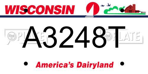 A3248T Wisconsin License Plate