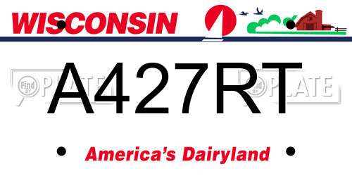 A427RT Wisconsin License Plate