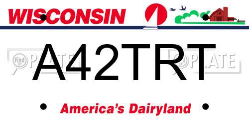 A42TRT Wisconsin License Plate