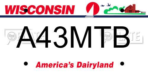 A43MTB Wisconsin License Plate