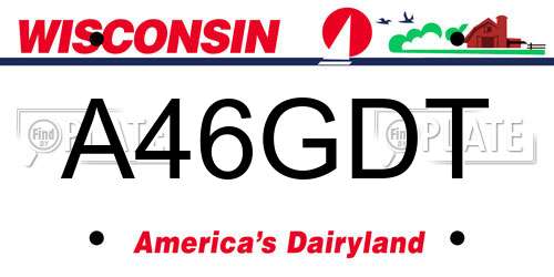 A46GDT Wisconsin License Plate