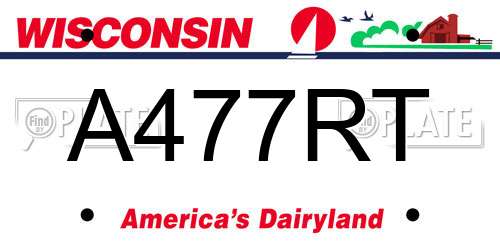 A477RT Wisconsin License Plate