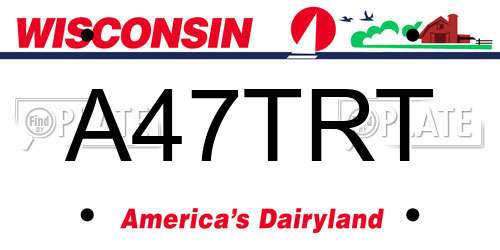 A47TRT Wisconsin License Plate