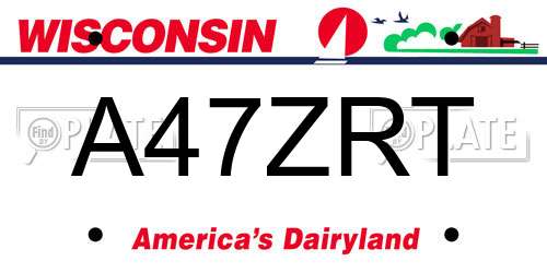 A47ZRT Wisconsin License Plate