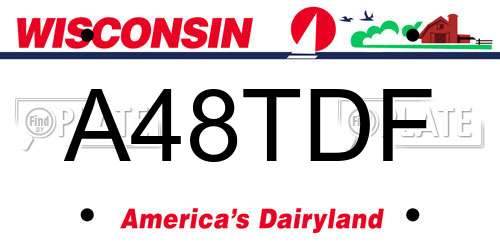 A48TDF Wisconsin License Plate