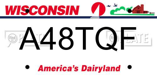 A48TQF Wisconsin License Plate