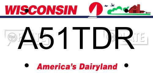 A51TDR Wisconsin License Plate