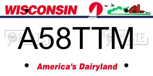 A58TTM Wisconsin License Plate