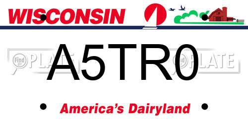 A5TR0 Wisconsin License Plate