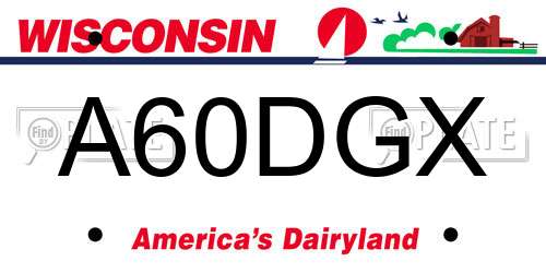A60DGX Wisconsin License Plate