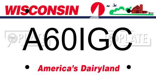 A60IGC Wisconsin License Plate