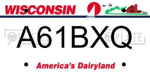 A61BXQ Wisconsin License Plate