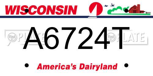 A6724T Wisconsin License Plate