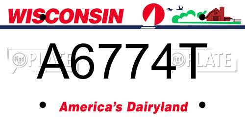 A6774T Wisconsin License Plate