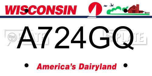 A724GQ Wisconsin License Plate