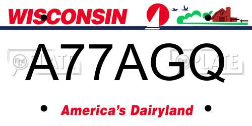 A77AGQ Wisconsin License Plate