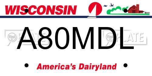A80MDL Wisconsin License Plate