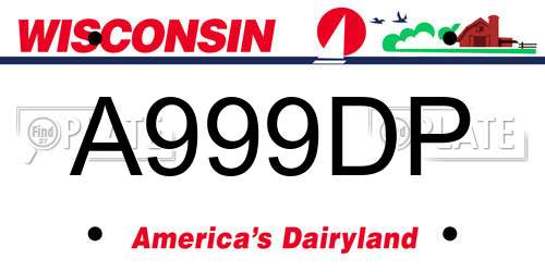 A999DP Wisconsin License Plate