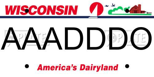 AAADDDO Wisconsin License Plate