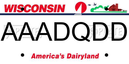 AAADQDD Wisconsin License Plate