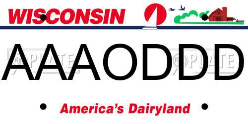 AAAODDD Wisconsin License Plate