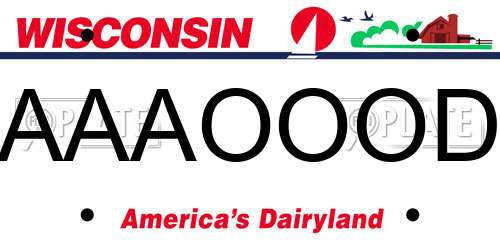 AAAOOOD Wisconsin License Plate