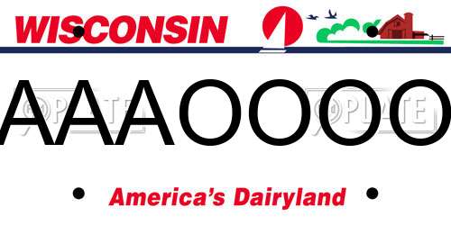 AAAOOOO Wisconsin License Plate