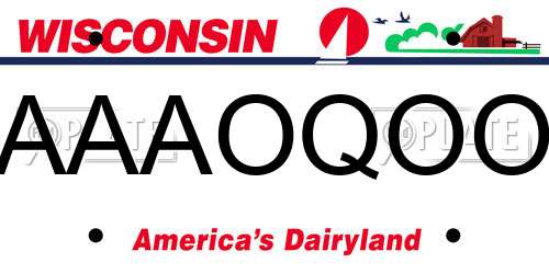AAAOQOO Wisconsin License Plate