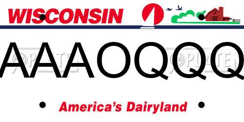 AAAOQQQ Wisconsin License Plate