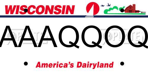 AAAQQOQ Wisconsin License Plate