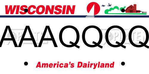 AAAQQQQ Wisconsin License Plate