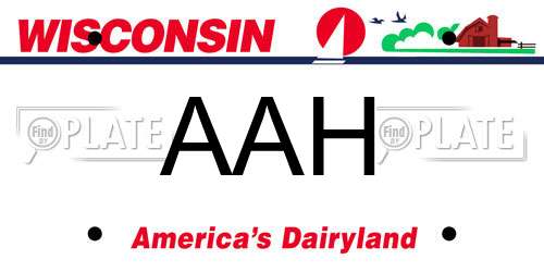 AAH Wisconsin License Plate