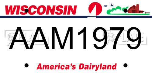 AAM1979 Wisconsin License Plate