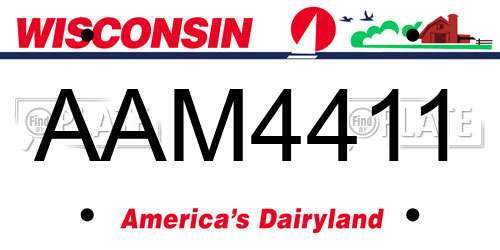 AAM4411 Wisconsin License Plate