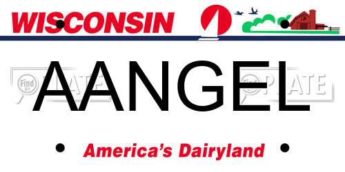 AANGEL Wisconsin License Plate