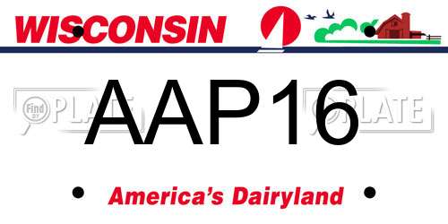 AAP16 Wisconsin License Plate