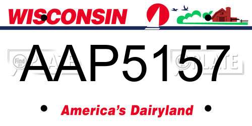 AAP5157 Wisconsin License Plate