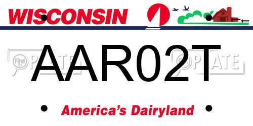 AAR02T Wisconsin License Plate