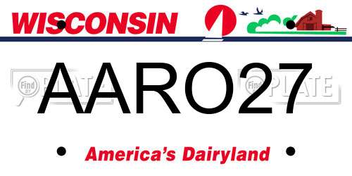AARO27 Wisconsin License Plate